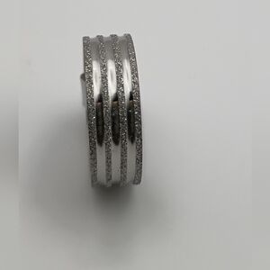 Unisex Silver Stainless Steel Fashion Ring Band Size China Size 20 US Size 10